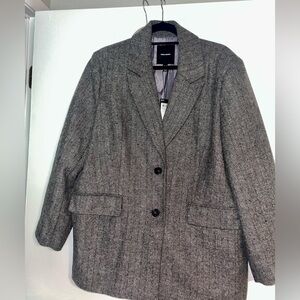 Vero Moda Gray Herringbone Blazer